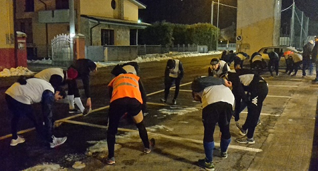 BP si allena in strada
