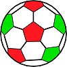 disegno di pallone da calcio colorato